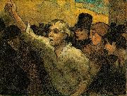 Honore Daumier Two Uprising painting